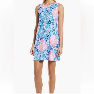 Lilly Pulitzer Blue and Pink Floral Shift Dress